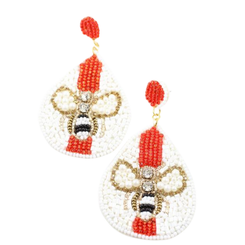 Queen Bee Beaded Earring - Pink Peach Boutique