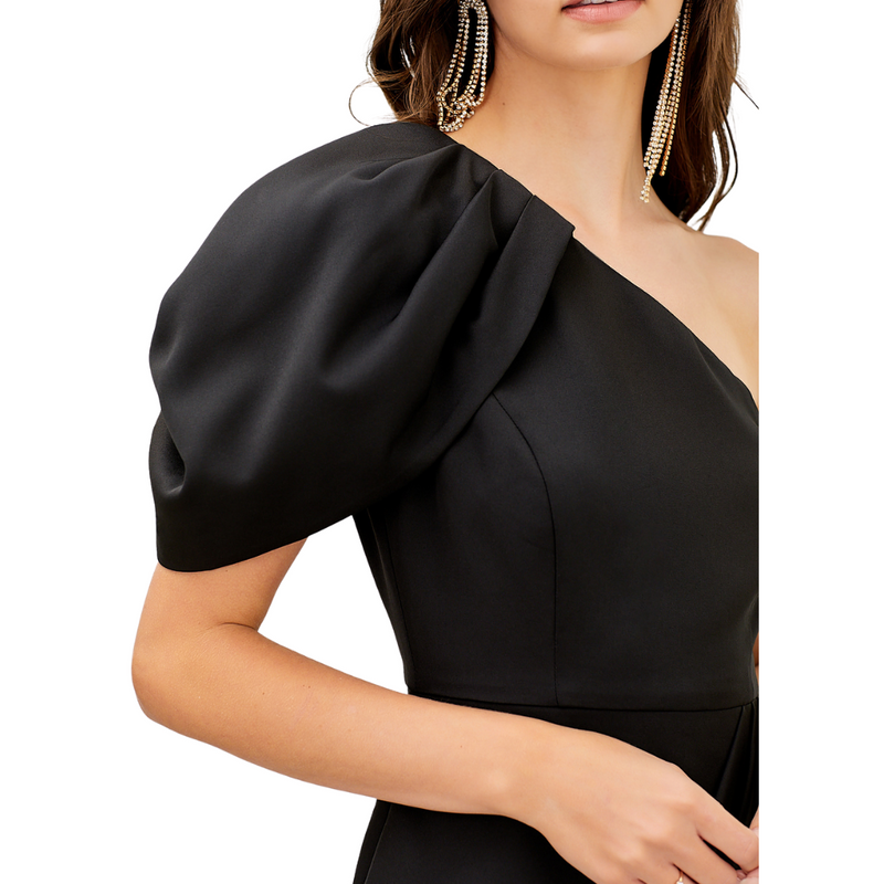 Black One Shoulder Dress - Shop Amour Boutique