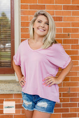 Blushing For You Shirt - Pink Peach Boutique
