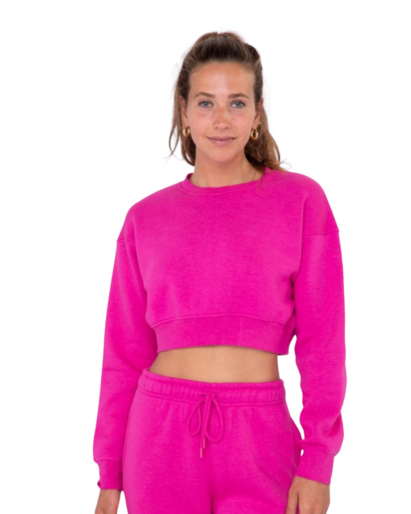 Barbie Pink Cropped Sweatshirt - Shop Amour Boutique