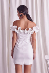 White off shoulder dress bride - Pink Peach Boutique