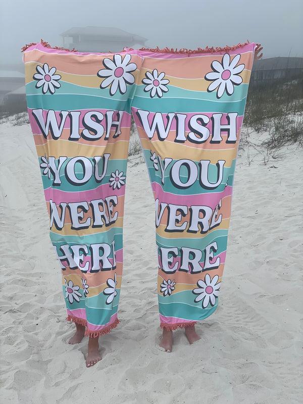 Wish You Were Here Towel - Shop Amour Boutique