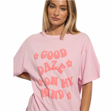 Good Daze On My Mind Graphic Tee - Pink - Pink Peach Boutique